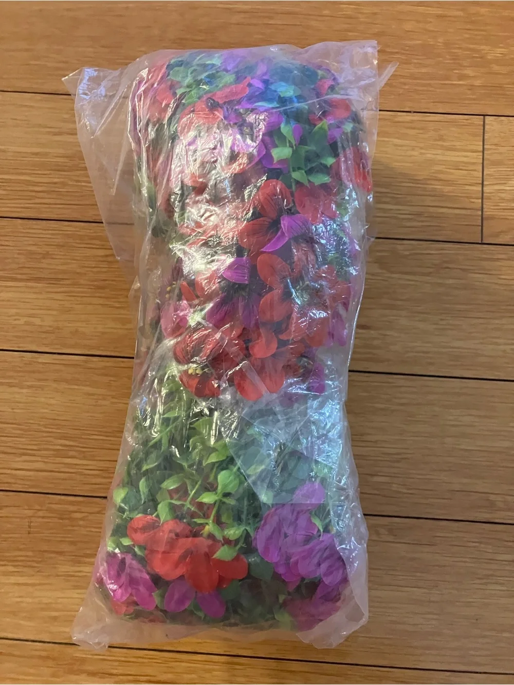 2 Bundles Fake Silk Flowers Realistic Outdoor,Red &Purple, SEALED PACKAGE